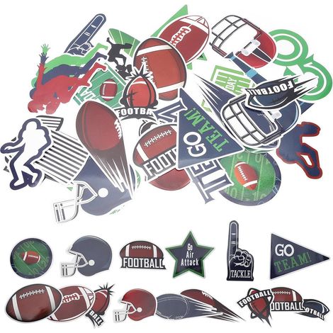30 Feuilles football stickers cotillons stickers voyage autocollants décoratifs Autocollant football autocollants de rugby pour les enfants autocollants de PVC (1/5)