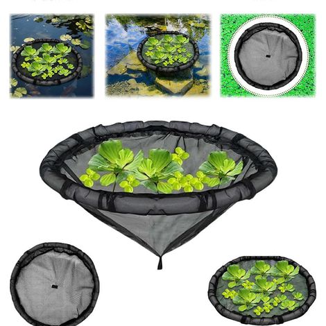 Anneau de protection flottant pour plantes et poissons, en filet fin, de 23,62 pouces de diamètre, idéal pour les bassins. (1/5)
