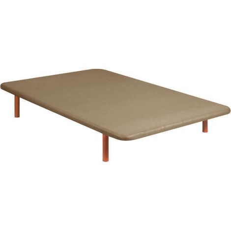 Base rembourrée en maille 3D renforcée avec 5 barres transversales  Beige - 80x190 cm