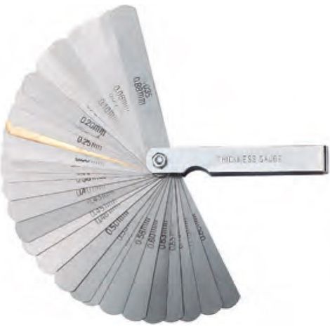 Spessimetro calibro spessori 20 lame metrico misuratore 0.05-1.00 mm Fervi 0212