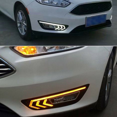 Adecuado para luces LED de circulación diurna para automóviles, disponible en dos colores, compatible con los modelos Ford Focus MK3 2015-2018. (1/5)