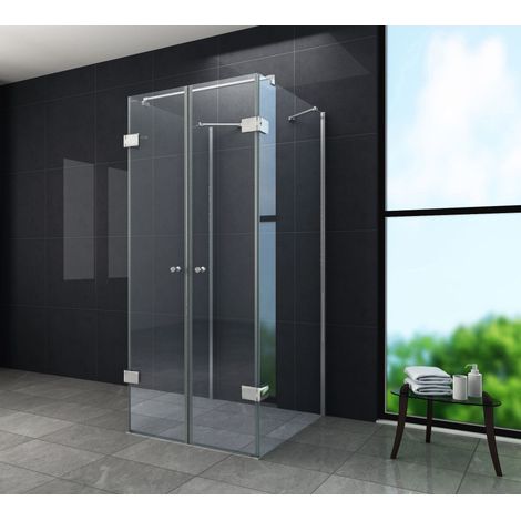 Glasdeals – U-Duschkabine AVILO 90 x 90 x 180 cm – 8 mm ESG Sicherheitsglas – Easy-Clean Beschichtung – Schwenktüren nach außen – Magnetabdichtung (1/4)