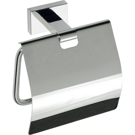 Dérouleur papier-toilette PLAZA en laiton chromé 12,5x12,5x6,5 cm (1/3)