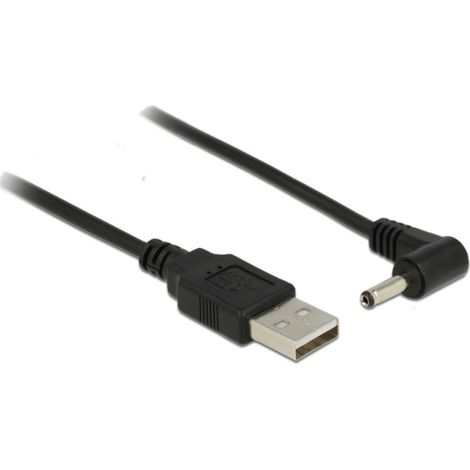 Delock USB-Stromkabel   USB-A Stecker, DC Stecker 3,5 mm 1.50 m Schwarz  83577