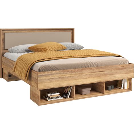 Cama Vosalo 102 , Doble, 160x200, Aglomerado laminado, 170x204x101cm (1/5)