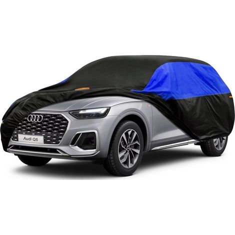 Autoabdeckung wasserdicht atmungsaktiv für Audi Q5 (2008-2024) Schwarz Blau (1/5)