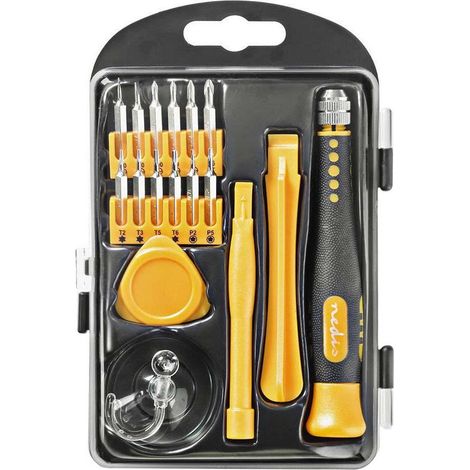 TROUSSE À OUTILS 17-EN-1 POUR RÉPARATION DE PC, SMARTPHONE ET TABLETTE NEDIS CSTS10017 (1/3)