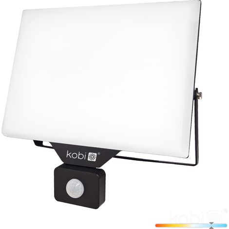 Projecteur LED extérieur 100 W 6000 K 8500 lm avec détecteur de mouvement IP54 noir DELYO MHNC Kobi (1/5)