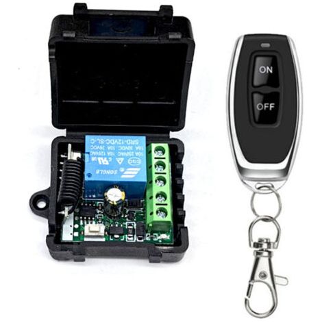 Interrupteur à commande unique à distance, récepteur de relais sans fil RF 433 MHz 12 V CC, interrupteur marche/arrêt (1/5)
