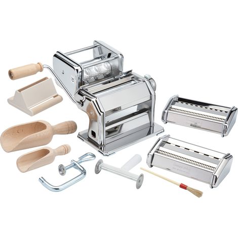 Imperia Italian Set Regalo Macchina per Pasta Fresca con Accessori Inclusi, Acciaio Cromato, 45.7 x 34.9 x 19.1 cm, Classe di efficienza energetica A