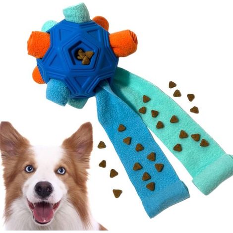 Bola olfativa interactiva para perros - Juego de detección de olores - Comedero lento (1/2)