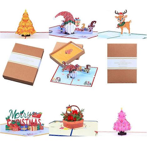 Boîte Cadeau de Noël 3D - Carte Pop-up à Surprendre vos Proches (1/3)