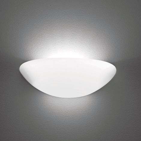 Applique Murale 330 X 115 X 160 Mm. 2 X E14 42 W Hs-Ip20 - Verre Blanc (1/3)