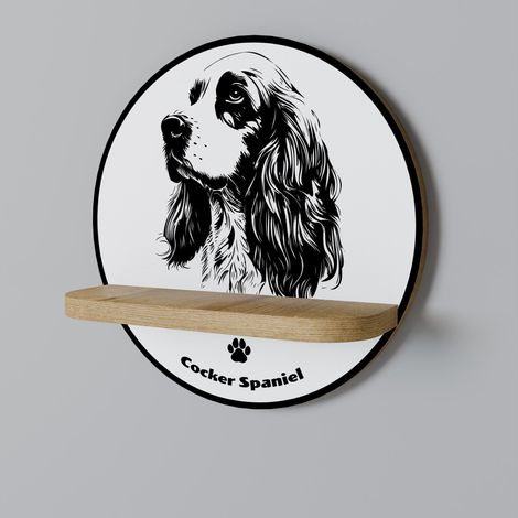 ENGLISH COCKER SPANIEL Rundes Regal (1/5)