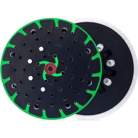 Patin de ponçage de rechange pour aspirateur à poussière orbitale aléatoire, 15 cm, 17 trous, compatible (pack de disques durs), OUYLAF (1/5)
