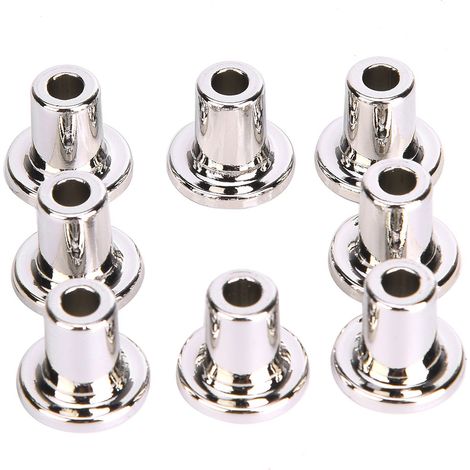8pcs Bouchon De Talon Métallique 15mm Accessoire Réparation Chaussure Rond Argenté (1/5)
