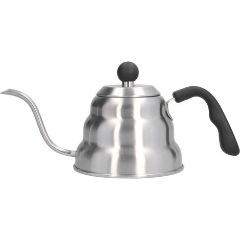 Bouilloire à café en acier inoxydable à bec verseur col de cygne vintage, 1 L, idéale pour la cuisine. (1/5)