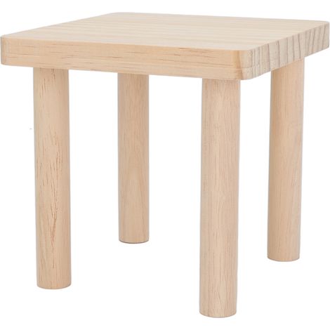 Plateforme de jeu en bois pour hamsters, carrée, décorative, à la texture naturelle, pour hamsters syriens (1/5)