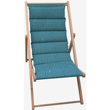 Tumbona Jardin Prive Douala Azul Lona Madera de haya (106 x 55 x 95 cm)