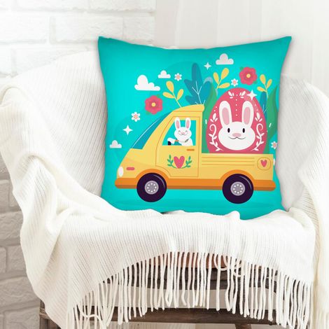 Housse de coussin décorative salon lavable en machine pour le Jour de l'An, Noël, Pâques (1/5)