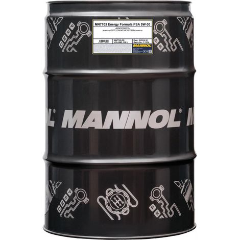 MANNOL - Huile moteur synthétique 5W-30 Energy Formula OEM PSA - fût de 208 litres - MN7703-DR