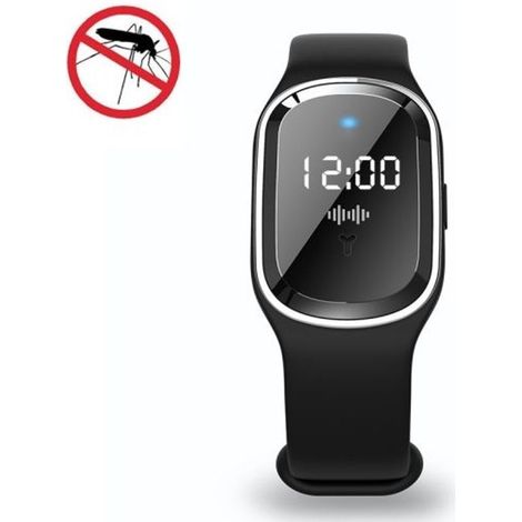 jumeiyoupin Bracelet anti-moustiques à ultrasons intelligent M2 avec montre numérique (couleur : noir) - Générique (1/5)