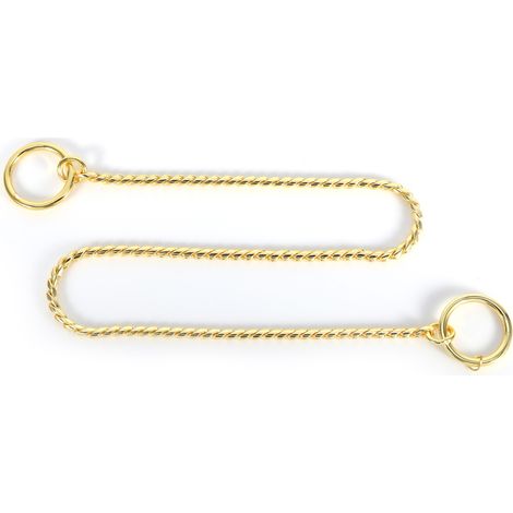 Neues, gedrehtes Metallchoker mit Schlangenkette, ideal für Hundetraining und Ausstellungen (gold, 3 mm x 40 cm) (1/5)