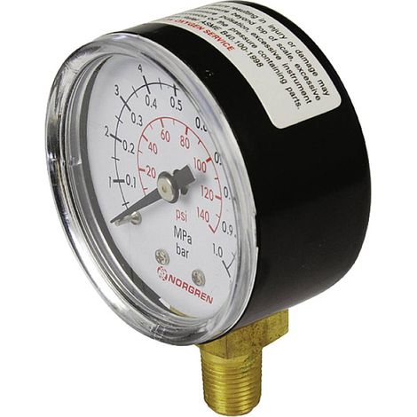 Manomètre IMI NORGREN 18-015-025 Raccordement (manomètre) par le dessous 0 à 4 bar Filetage extérieur R1/8 1 pc(s)