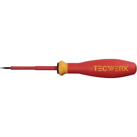 TECWERK Schraubendreher Schneiden-B 2,5 mm Klingen-L 75 mm VDE isol. 180 mm, Breite: 4 mm