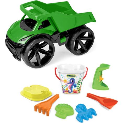 Volquete Maximus verde + juego de arena de 7 piezas 64012 (1/2)