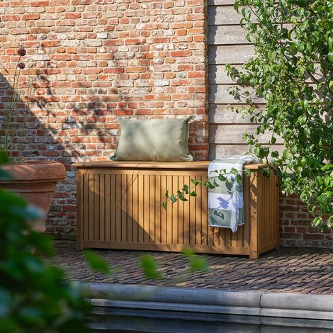 Coffre de rangement de jardin en acacia massif (1/5)