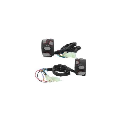 Interruttore universale impermeabile da 22 mm per manubrio moto, controllo luci di direzione e luce rossa - Crezuo