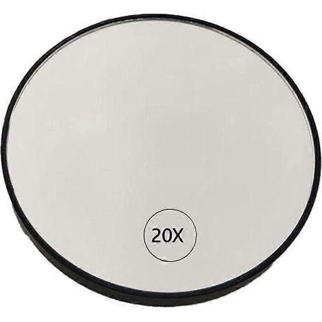 Miroir de maquillage grossissant antibuée à ventouse, noir (1/5)