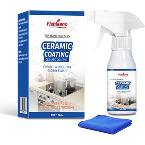 Kit de pulvérisation de revêtement céramique FISHLEANO pour la rénovation, le nettoyage, l'éclat et l'entretien des carreaux de cuisine et de salle de bain (1/2)