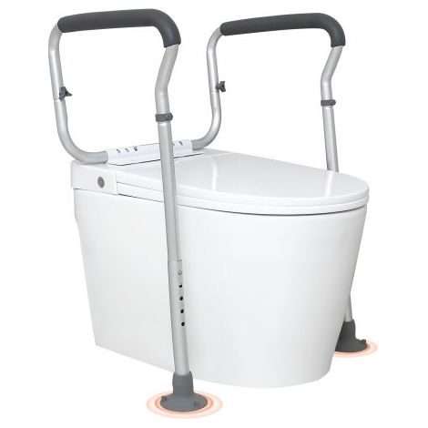 Cadre Toilette Sécurisé Largeur et Hauteur Réglables Barre (1/5)