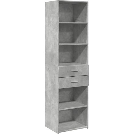 Credenza buffet cassettiera mobile contenitore organizer cucina soggiorno soggiorno alto 50 x 42,5 x 185 cm derivati del legno grigio 020034450