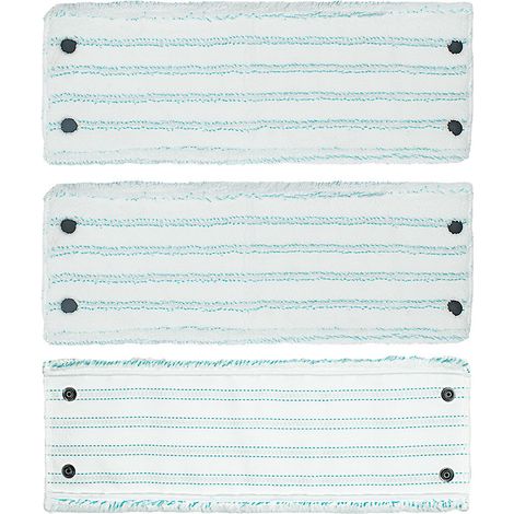 Lot de 3 Têtes de Rechange Compatibles Leifheit - Pads en Microfibre Lavables 42 cm pour Balai à Plancher (1/2)