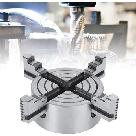 Mandrin de tour à 4 mors indépendants, force de serrage élevée, outil de maintien de pièce, diamètre 125 mm, vitesse de rotation 3000 tr/min (1/5)