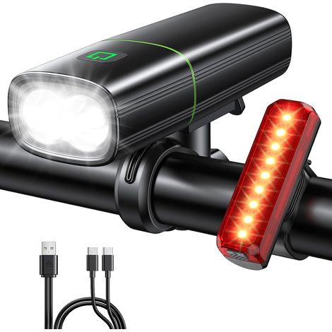 1200LM Lumiere Velo avec 2 LED Super Brillantes, 3+5 Modes (1/5)