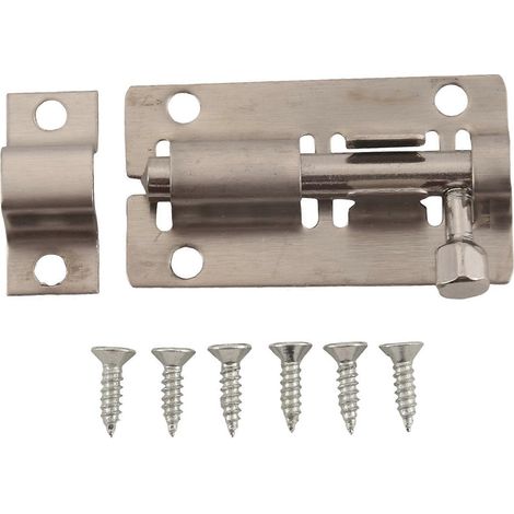 Verrou coulissant de porte pour salle de bain, toilettes, abri de jardin, chambre, loquet de meuble, installation facile (1/5)