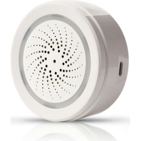 Sistema di allarme di sicurezza Wi-Fi con sirena da 120 decibel, sensore di temperatura e umidità per la casa e monitoraggio - Crezuo