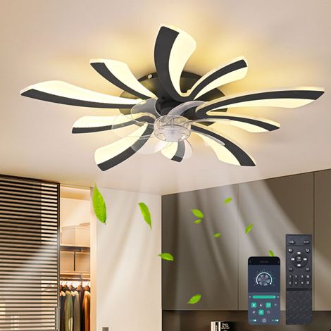 Ventilateur de plafond LED dimmable avec télécommande – 6 vitesses – 3600 lm – Température de couleur 3000K à 6000K – Silencieux 30 dB (1/5)