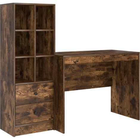 Maison Exclusive - Schreibtisch mit Schubladen 2 pcs Geräucherte