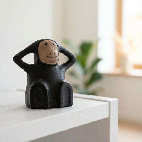 Sitting Monkey Ornament (1/2)