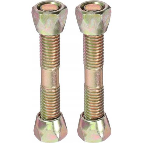 Dos ganchos dorados, ideales para colgar accesorios en columpios, mecedoras y cestas. (1/4)