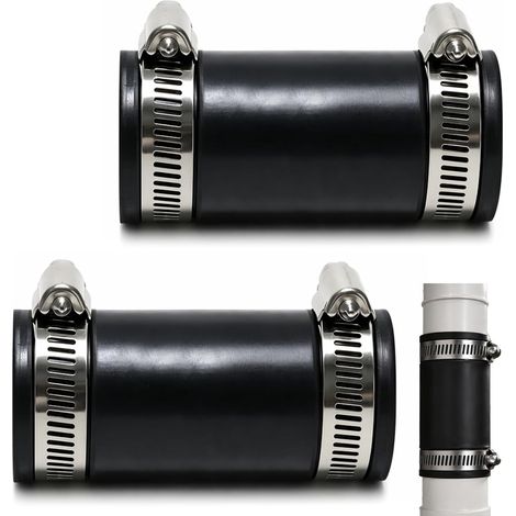 Lot de 2 manchons flexibles en caoutchouc de 32 mm avec 4 (1/5)