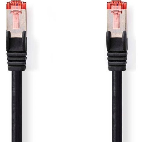 Nedis CAT6-Netzwerkkabel / RJ45 Stecker / RJ45 Stecker / S/FTP / 15.0 m / Rund / LSZH / Schwarz / Label