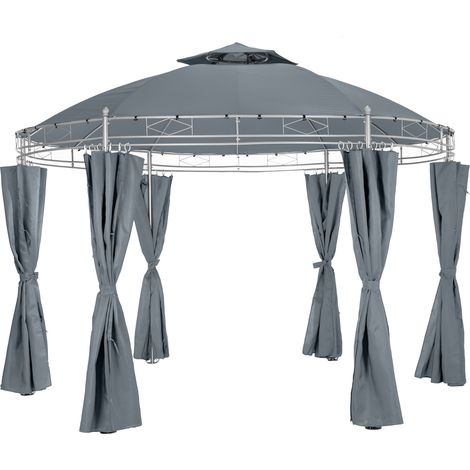 Casetta da giardino pergolato diametro 3,5 m grigio antracite 2208176 (1/5)