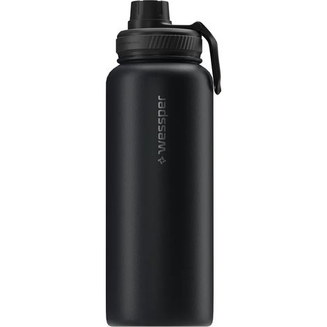 Bouteille isotherme Wessper en acier inoxydable 1000 ml, bouteille de 1,0 l, noire (1/5)