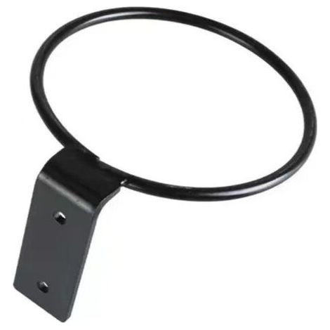 Support mural pour pot de fleurs en fer, diamètre 18 cm, non pliable, noir, adapté au balcon, au jardin ou à la maison, 1 pièce
